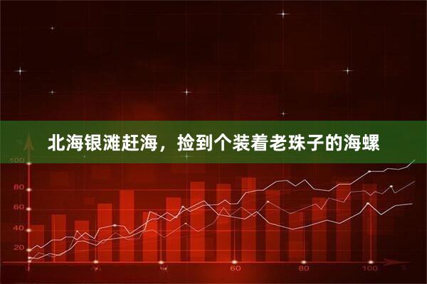 北海银滩赶海，捡到个装着老珠子的海螺